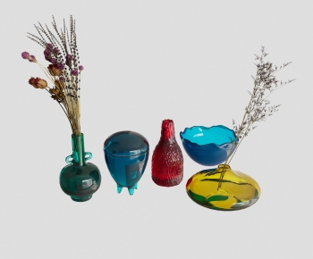 现代玻璃花瓶花艺-ID:340600019