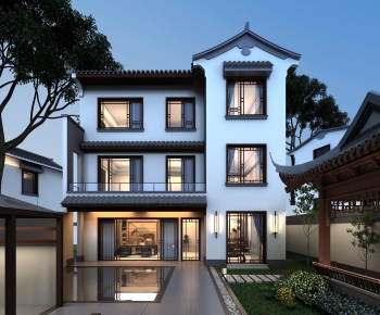 New Chinese Style Villa Appearance-ID:138288022