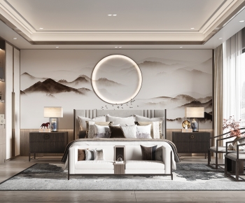 New Chinese Style Bedroom-ID:100708963