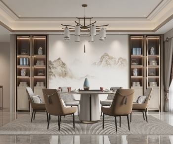 New Chinese Style Dining Room-ID:127029424