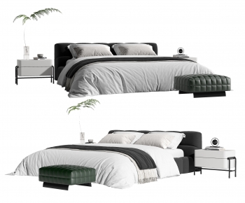 Modern Double Bed-ID:322359094