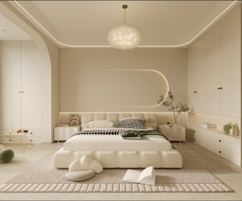 Modern Wabi-sabi Style Bedroom-ID:540091043