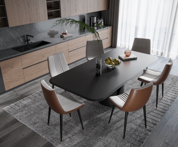 Modern Dining Table And Chairs-ID:860174899