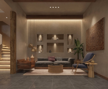 Wabi-sabi Style A Living Room-ID:551786903