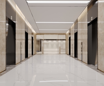 Modern Office Elevator Hall-ID:679547074