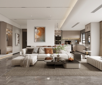 Modern A Living Room-ID:402749061