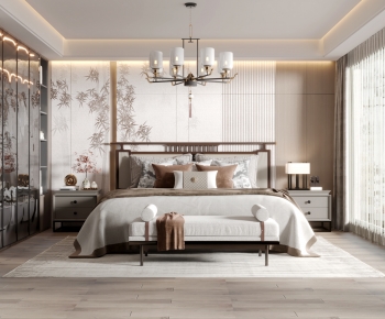 New Chinese Style Bedroom-ID:832932004