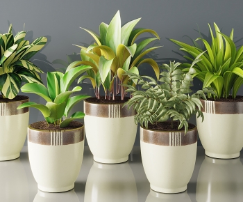 Modern Potted Green Plant-ID:334733013