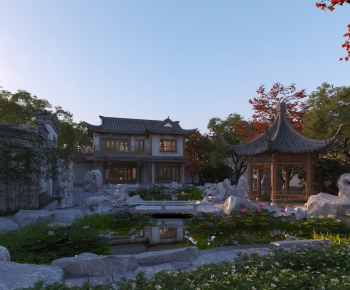 Chinese Style Park Landscape-ID:212249997