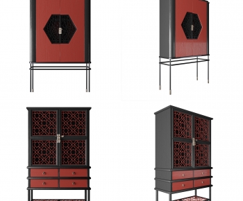 New Chinese Style Wine Cabinet-ID:864845044