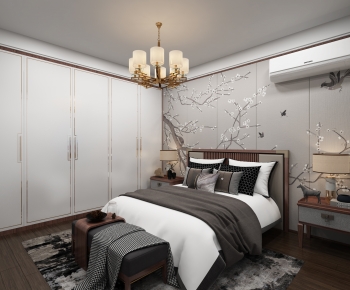 New Chinese Style Bedroom-ID:573303947