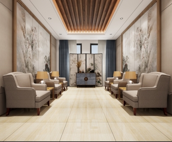 New Chinese Style Office Living Room-ID:657725109