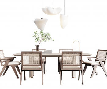 Wabi-sabi Style Dining Table And Chairs-ID:793324952