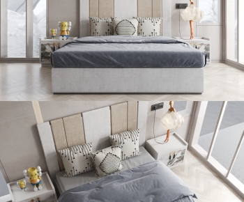 Modern Double Bed-ID:367474081