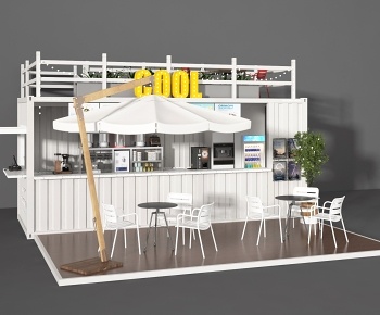 现代集装箱 咖啡店3D模型