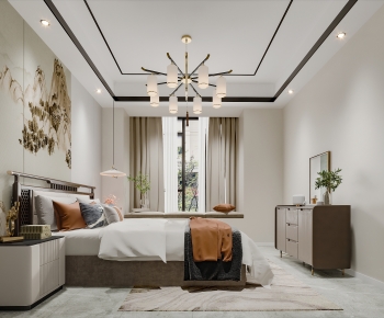 New Chinese Style Bedroom-ID:345654017
