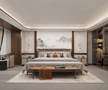 New Chinese Style Bedroom-ID:854203941