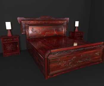 Chinese Style Double Bed-ID:295530086