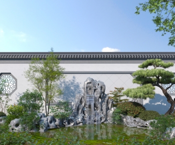 New Chinese Style Garden Landscape-ID:504549034