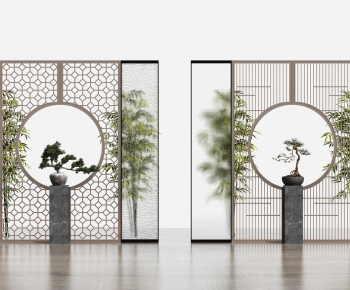 New Chinese Style Glass Screen Partition-ID:315155032
