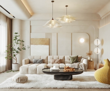 Modern Wabi-sabi Style A Living Room-ID:468230227