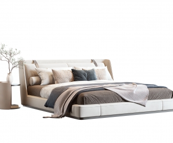 Modern Double Bed-ID:157625915