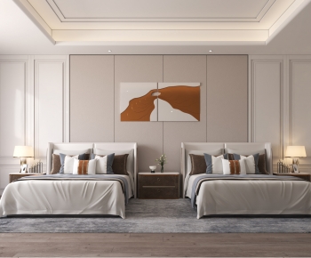 Simple European Style Bedroom-ID:290858981