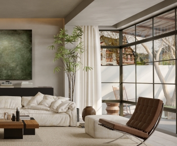 Wabi-sabi Style A Living Room-ID:402786972