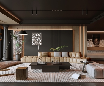 Modern A Living Room-ID:382672076