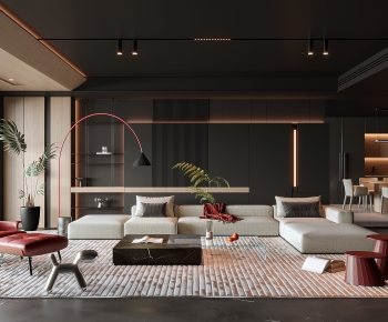 Modern A Living Room-ID:136822946
