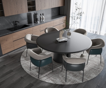 Modern Dining Table And Chairs-ID:398118971