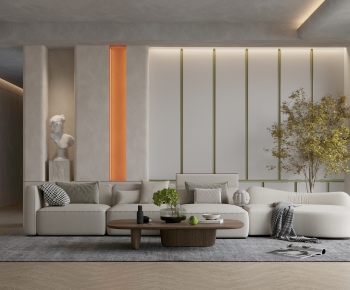 Wabi-sabi Style A Living Room-ID:738444093