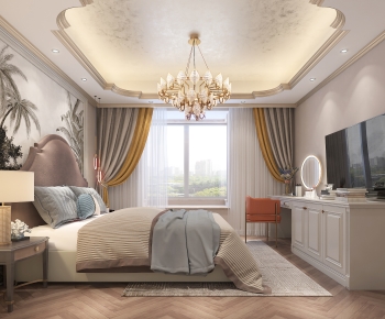 Simple European Style Bedroom-ID:637695073