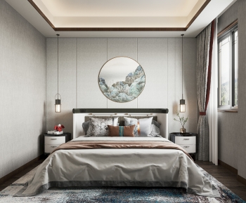 New Chinese Style Bedroom-ID:408757938