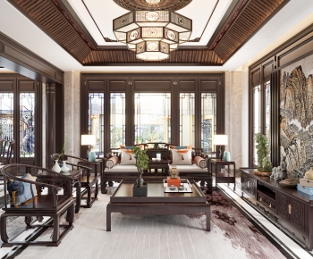 Chinese Style A Living Room-ID:140431885