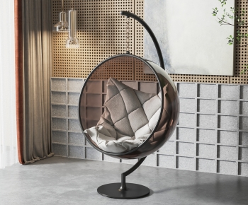 现代球形玻璃吊椅-ID:782641899
