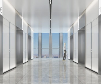 Modern Office Elevator Hall-ID:699531082
