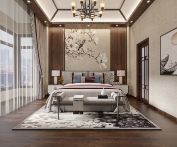 New Chinese Style Bedroom-ID:912260065