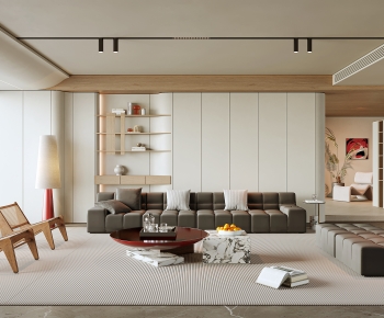 Modern Wabi-sabi Style A Living Room-ID:992753031