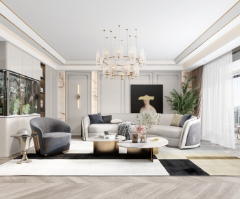 French Style A Living Room-ID:665658955