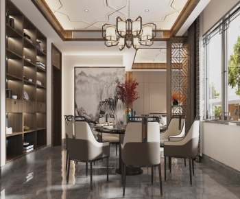 New Chinese Style Dining Room-ID:797602896