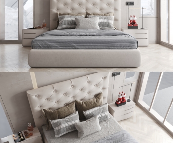 Modern Double Bed-ID:391470913