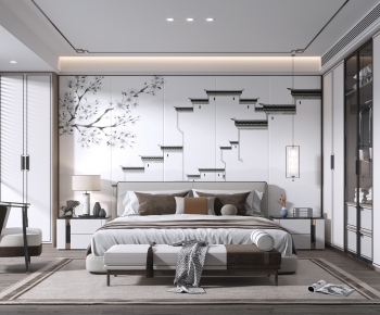 New Chinese Style Bedroom-ID:618172889