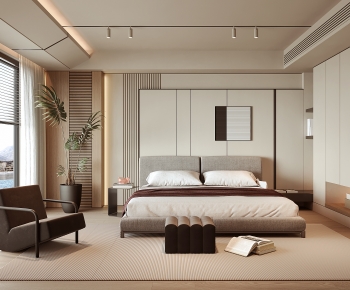 Modern Wabi-sabi Style Bedroom-ID:295578962