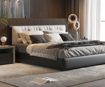Modern Double Bed-ID:360552074