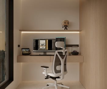 Modern Computer Desk And Chair-ID:151748905