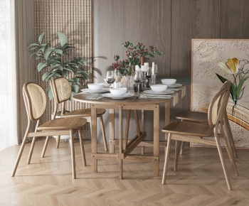 Wabi-sabi Style Dining Table And Chairs-ID:565569413