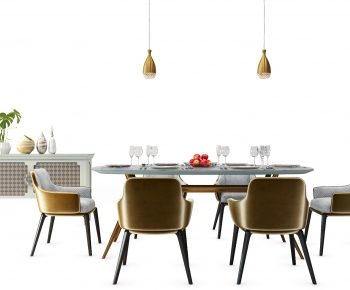 Simple European Style Dining Table And Chairs-ID:749197966
