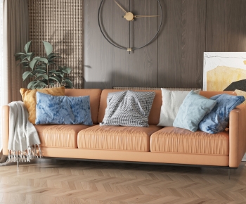 Nordic Style Three-seat Sofa-ID:655534982