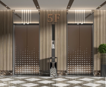 Modern Office Elevator Hall-ID:659394036